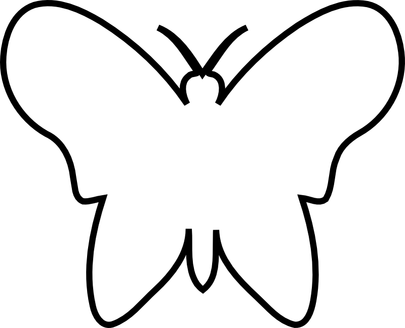 Simple Butterfly Outline Graphic