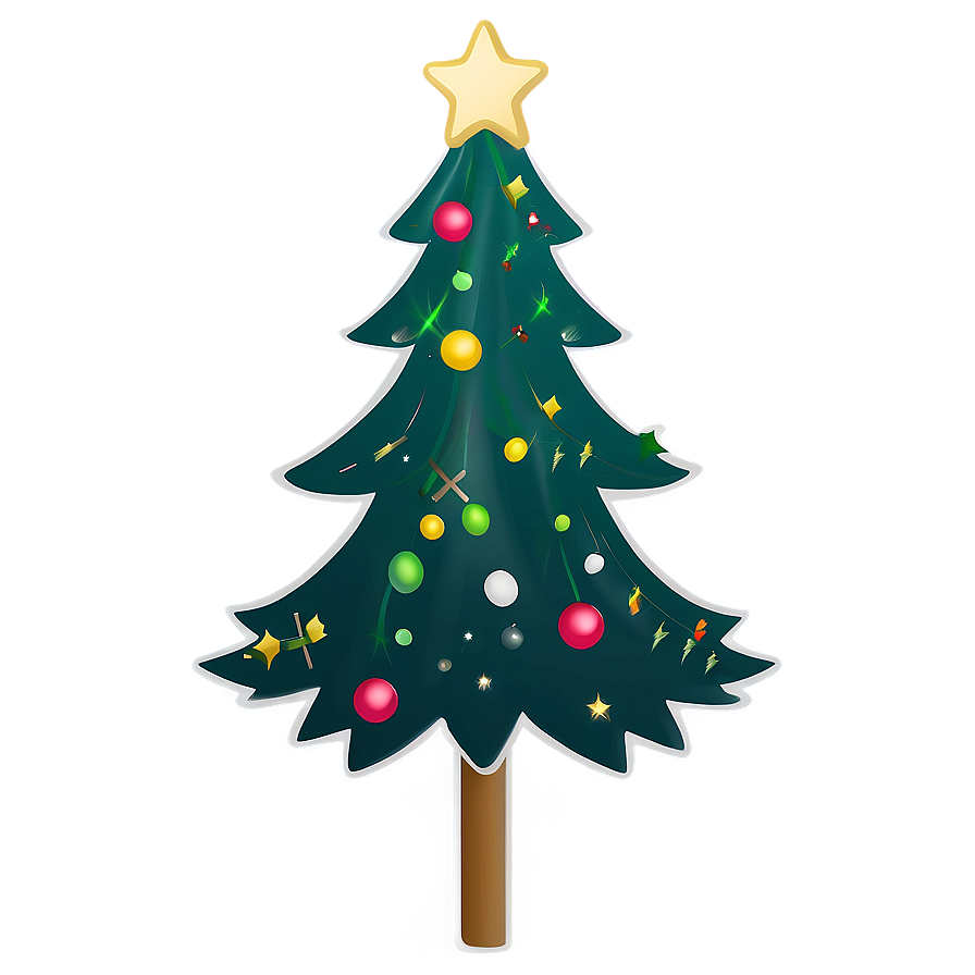 Simple Christmas Tree Design Png Mfj66