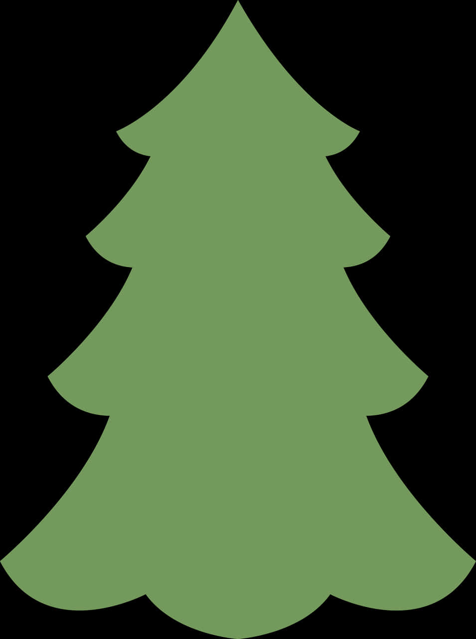 Simple Christmas Tree Silhouette