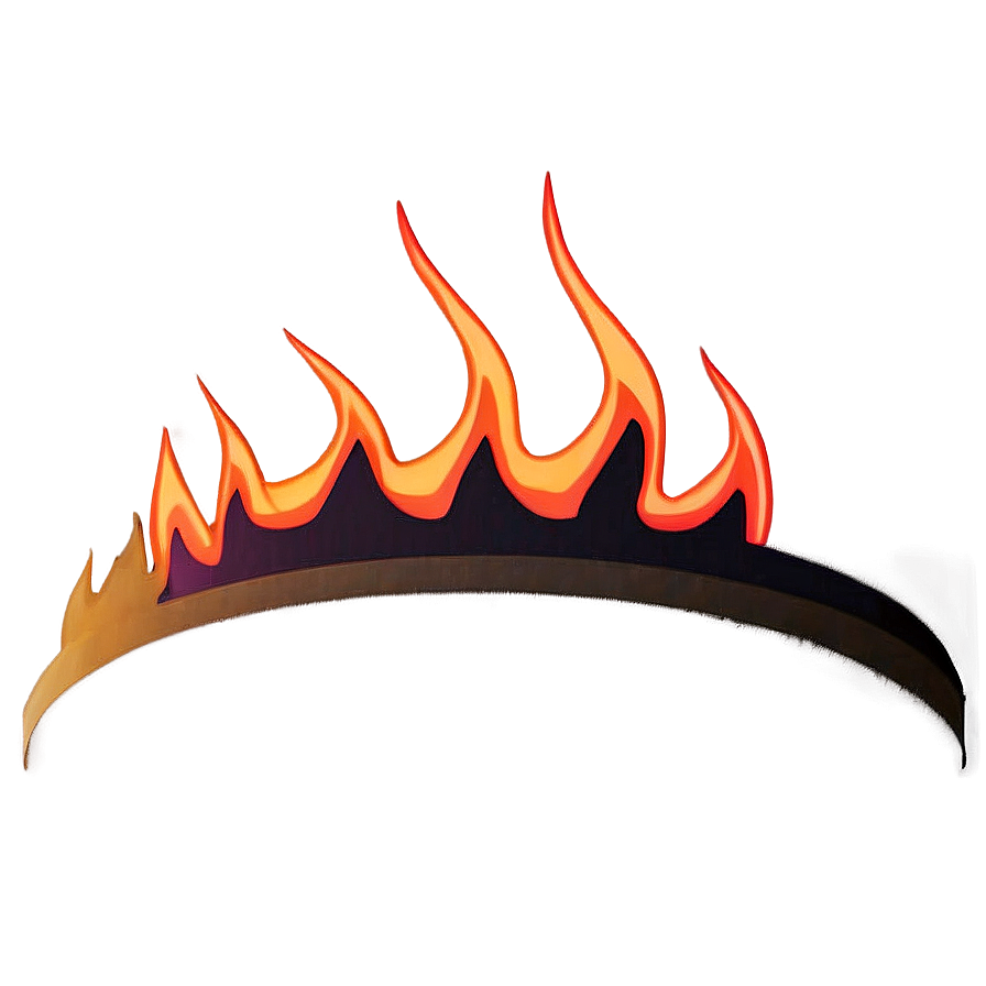 Simple Flames Outline Png 05042024