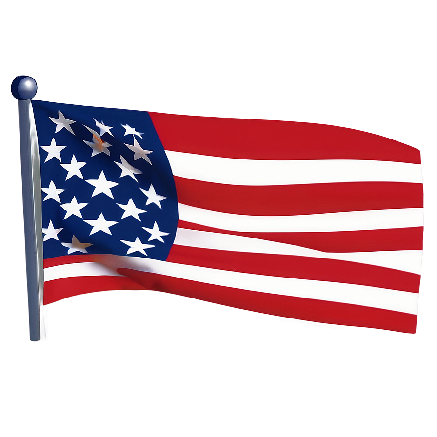 Simple Flat American Flag Png Icon 97