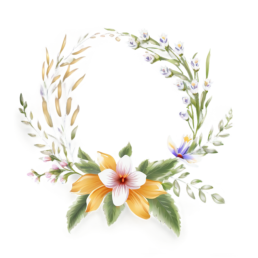 Simple Floral Emblem Png 06202024