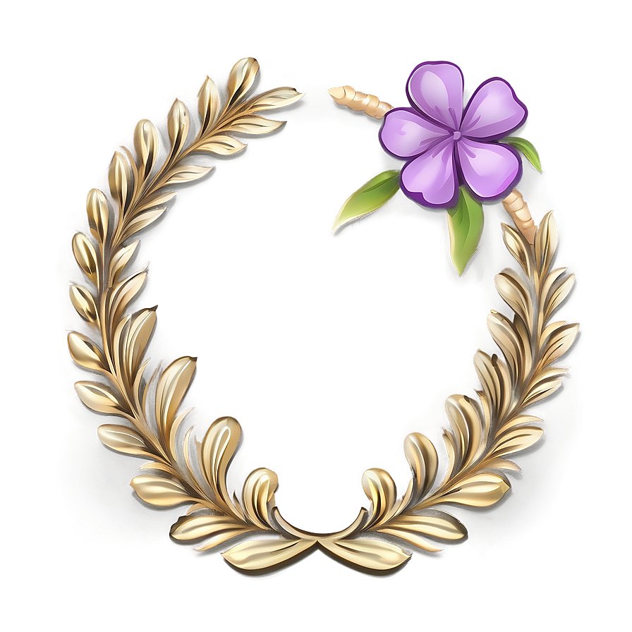 Simple Floral Emblem Png Mir81