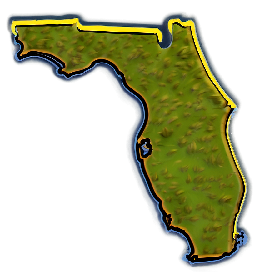 Simple Florida State Line Png 06122024