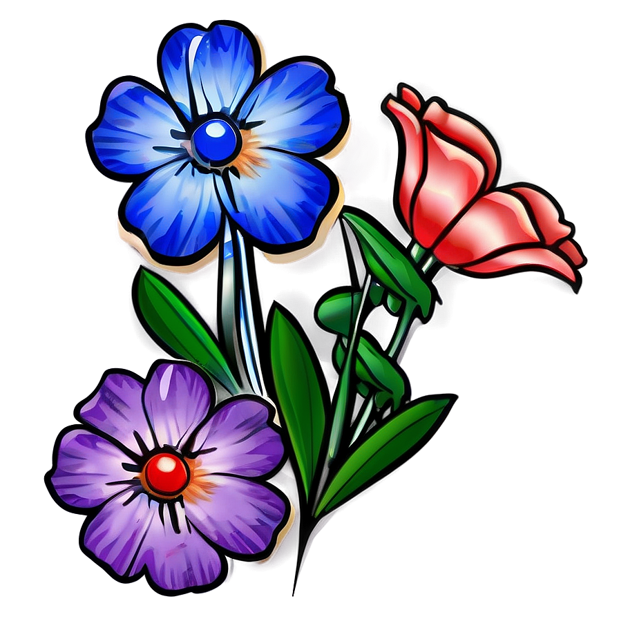 Simple Flower Art Png 51