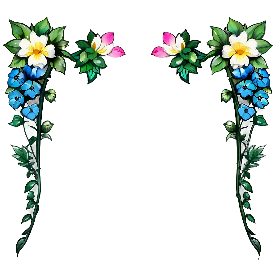 Simple Flower Border Png Sri25