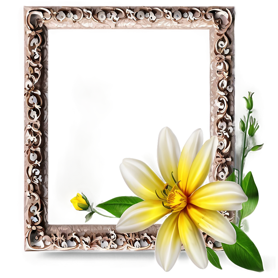 Simple Flower Frame Png Aai46