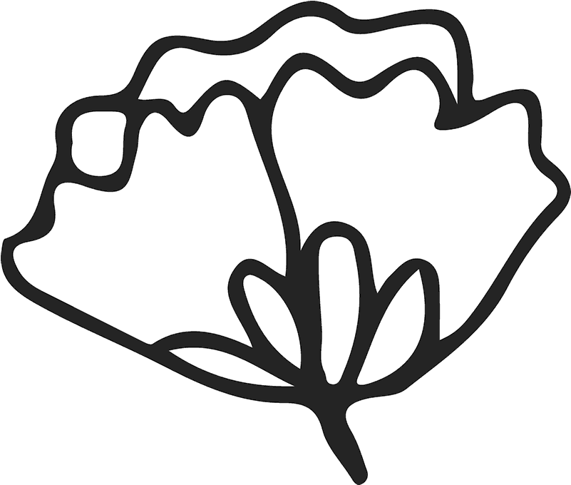 Simple Flower Outline Graphic