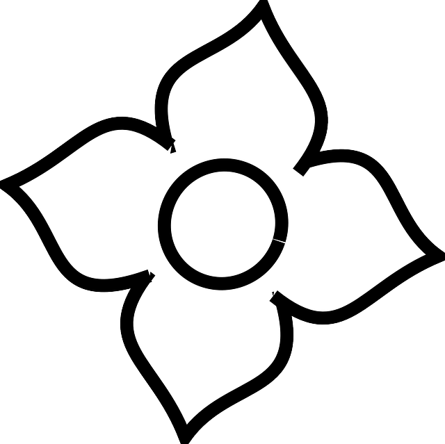 Simple Flower Outline Graphic