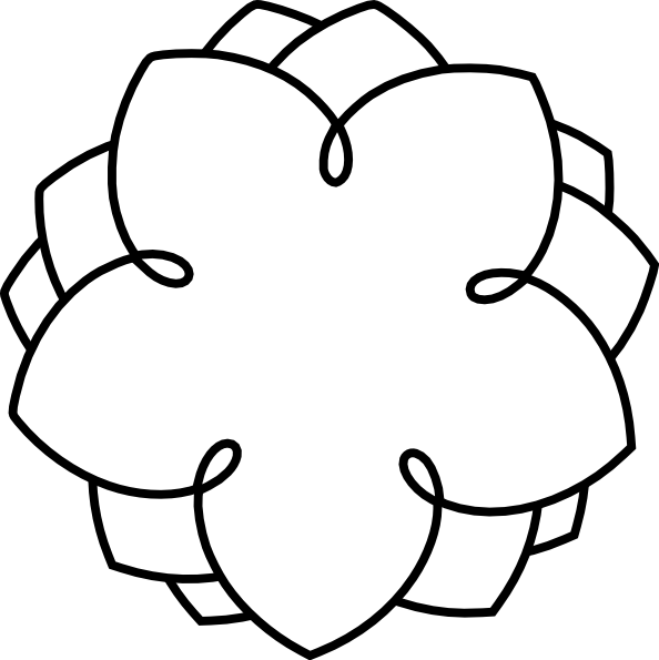 Simple Flower Outline Graphic