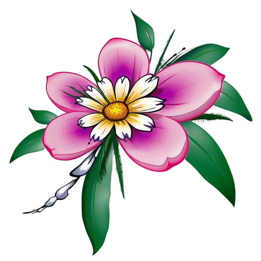 Simple Flower Tattoo Design Png Pfn82