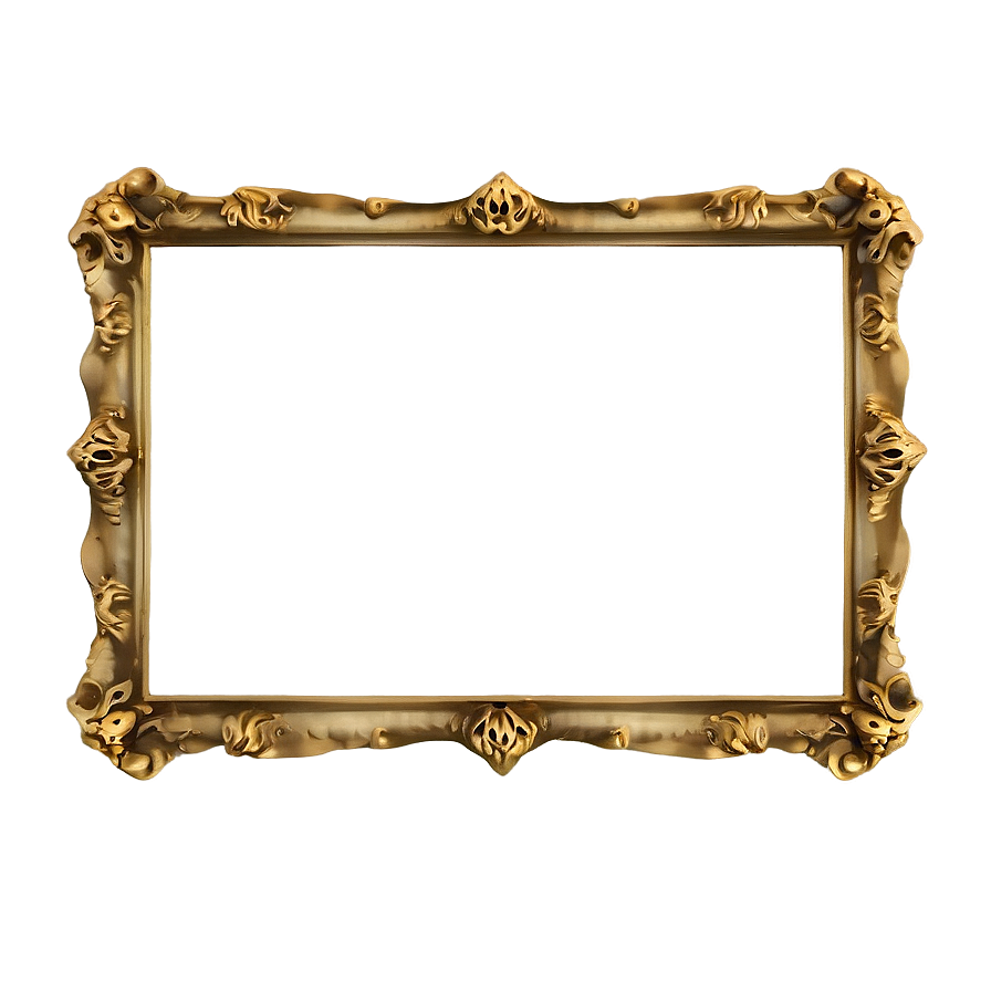 Simple Gold Frame Png 05042024