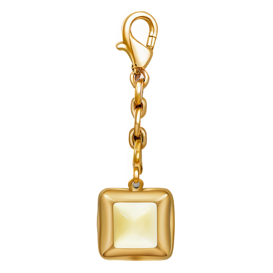 Simple Gold Square Charm Png Bky