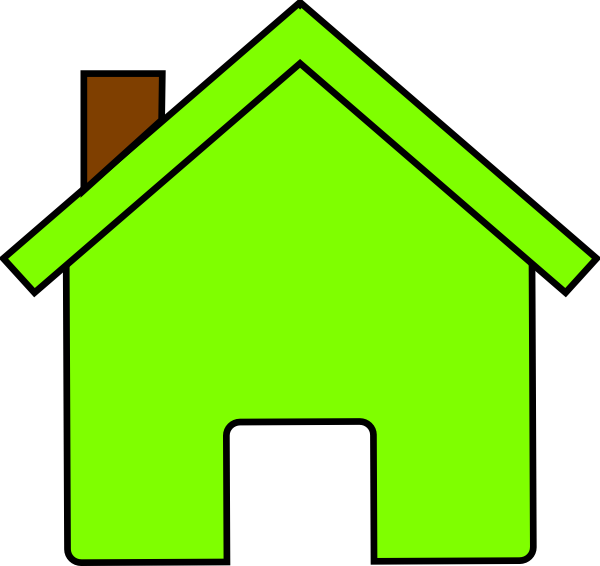 Simple Green House Clipart