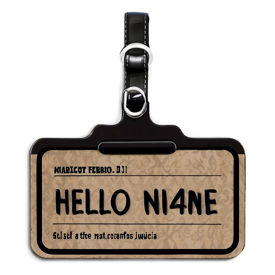 Simple Hello My Name Is Name Tag Png 05252024