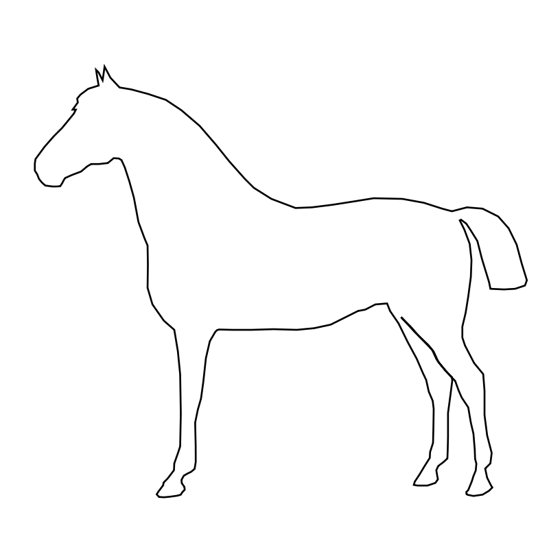 Simple Horse Line Drawing