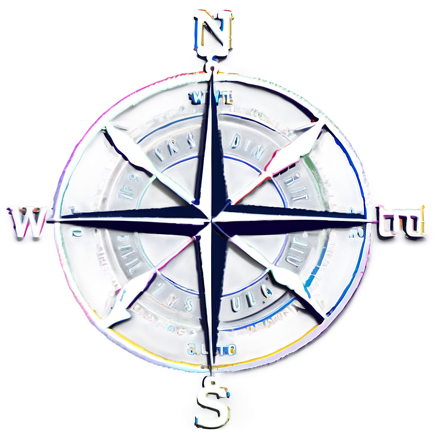 Simple Line Compass Png 49