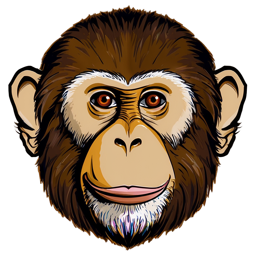 Simple Monkey Face Outline Png Rie50