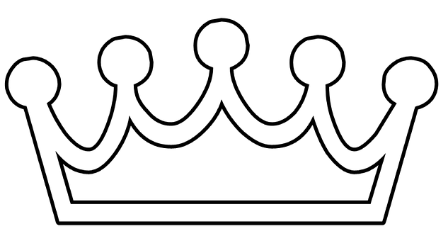 Simple Outline Crown Illustration