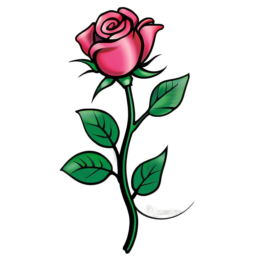 Simple Rose Tattoo Picture Png Gne12