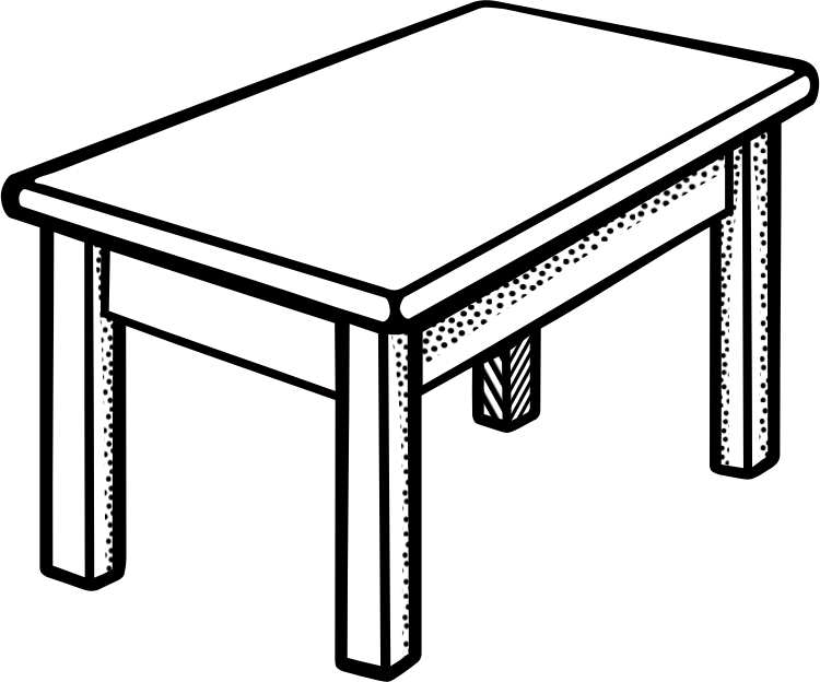 Simple Table Clipart Graphic