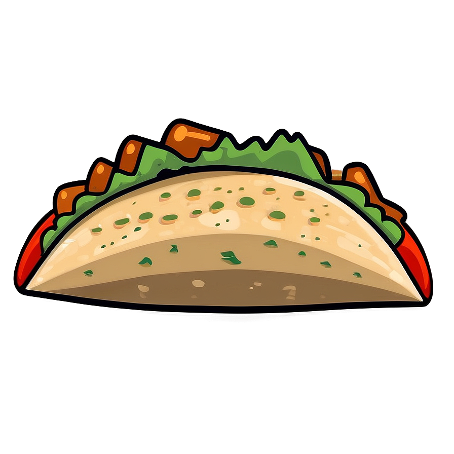 Simple Taco Clipart Png 06262024