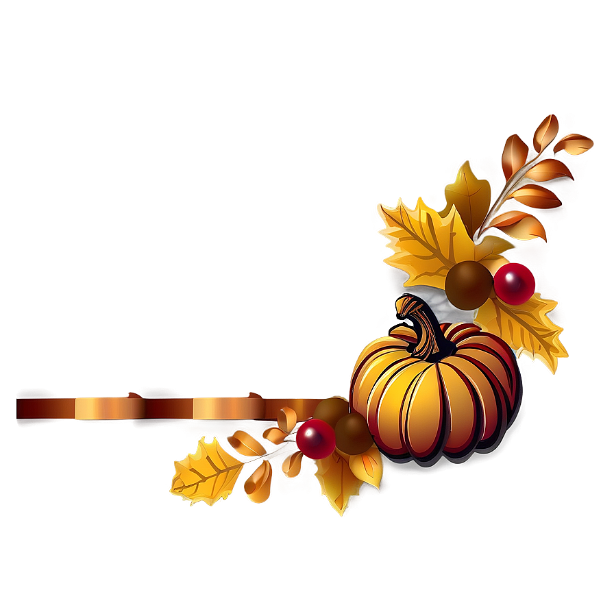 Simple Thanksgiving Border Png 06202024