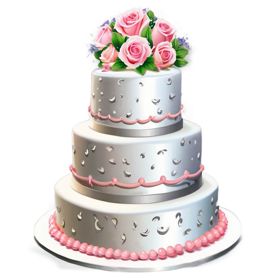 Simple Wedding Cake Png 06122024