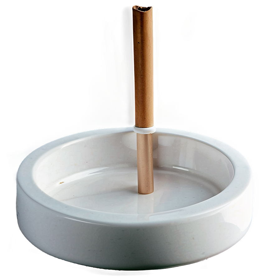 Simple White Ashtray Png 06262024