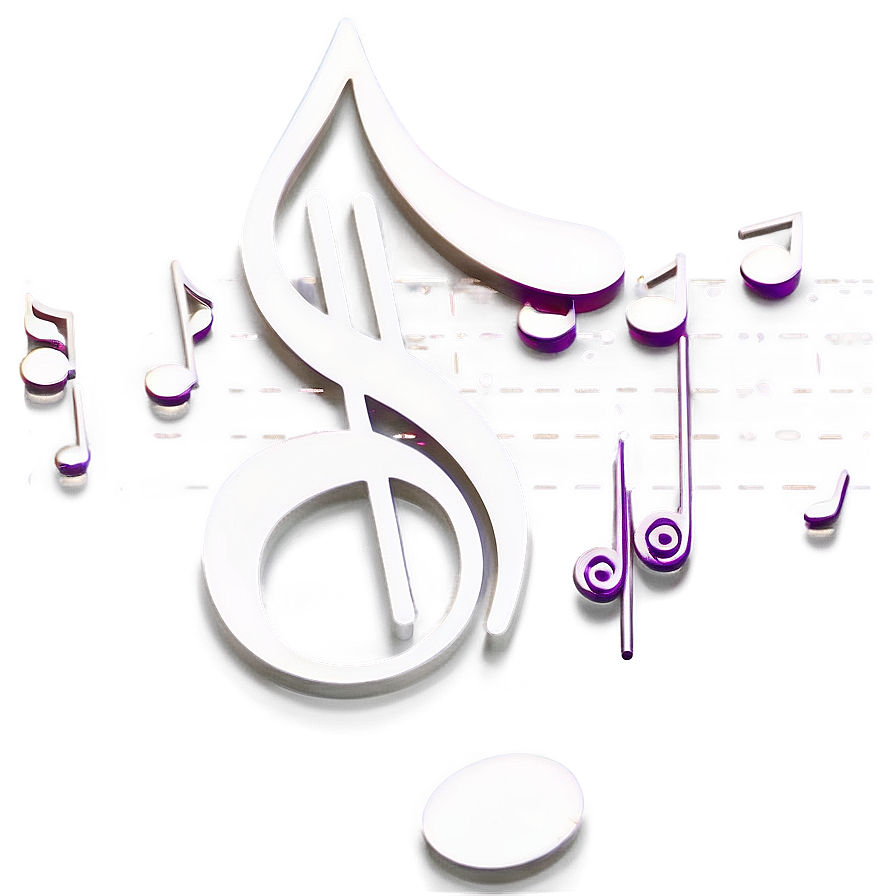 Simple White Music Notes Png 86