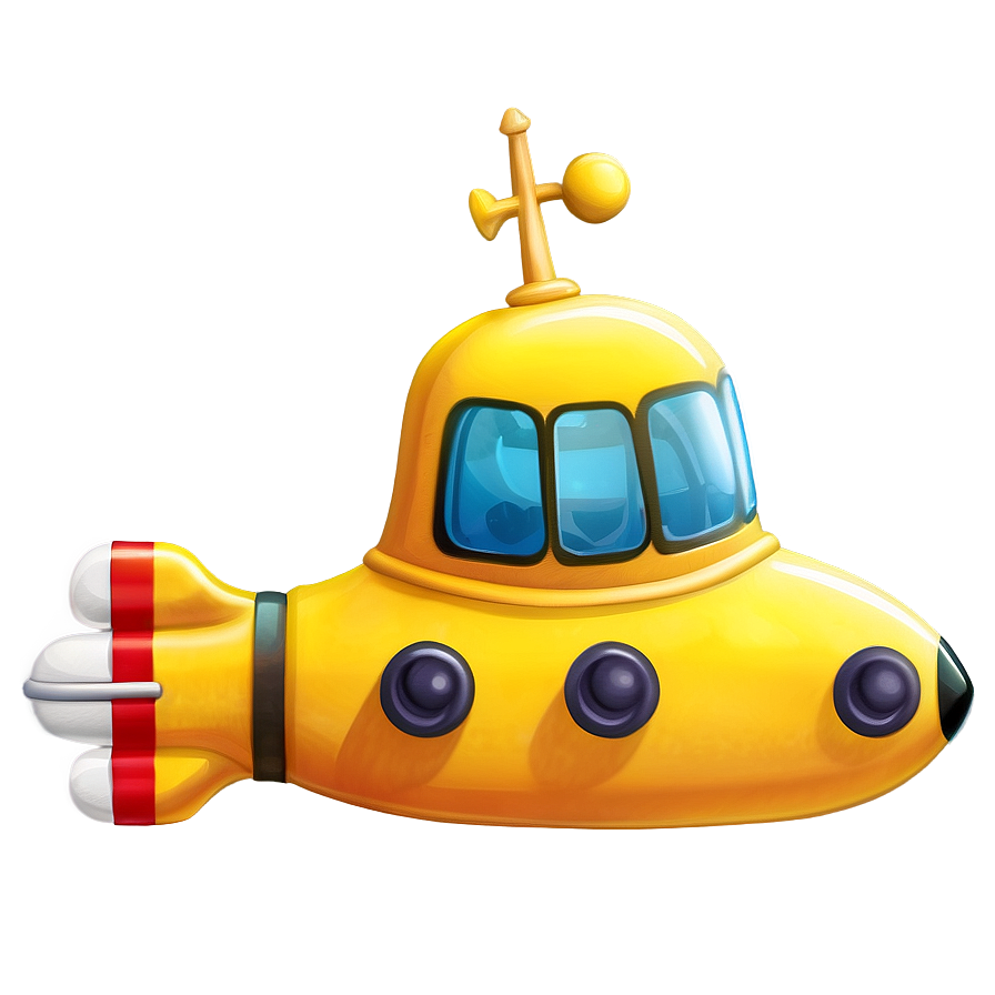 Simple Yellow Submarine Drawing Png 63