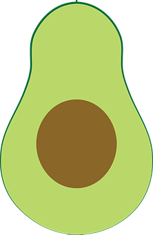 Simplified Avocado Graphic