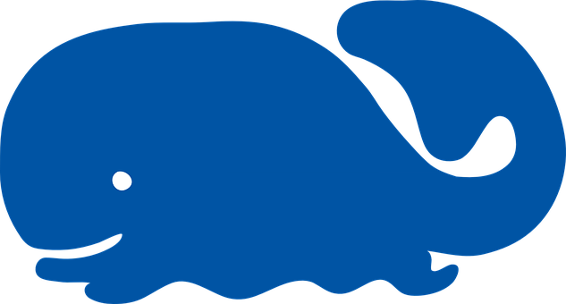 Simplified Blue Whale Illustration