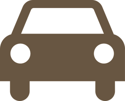 Simplified Car Icon Brown