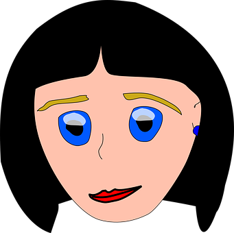 Simplified Cartoon Face Illustration