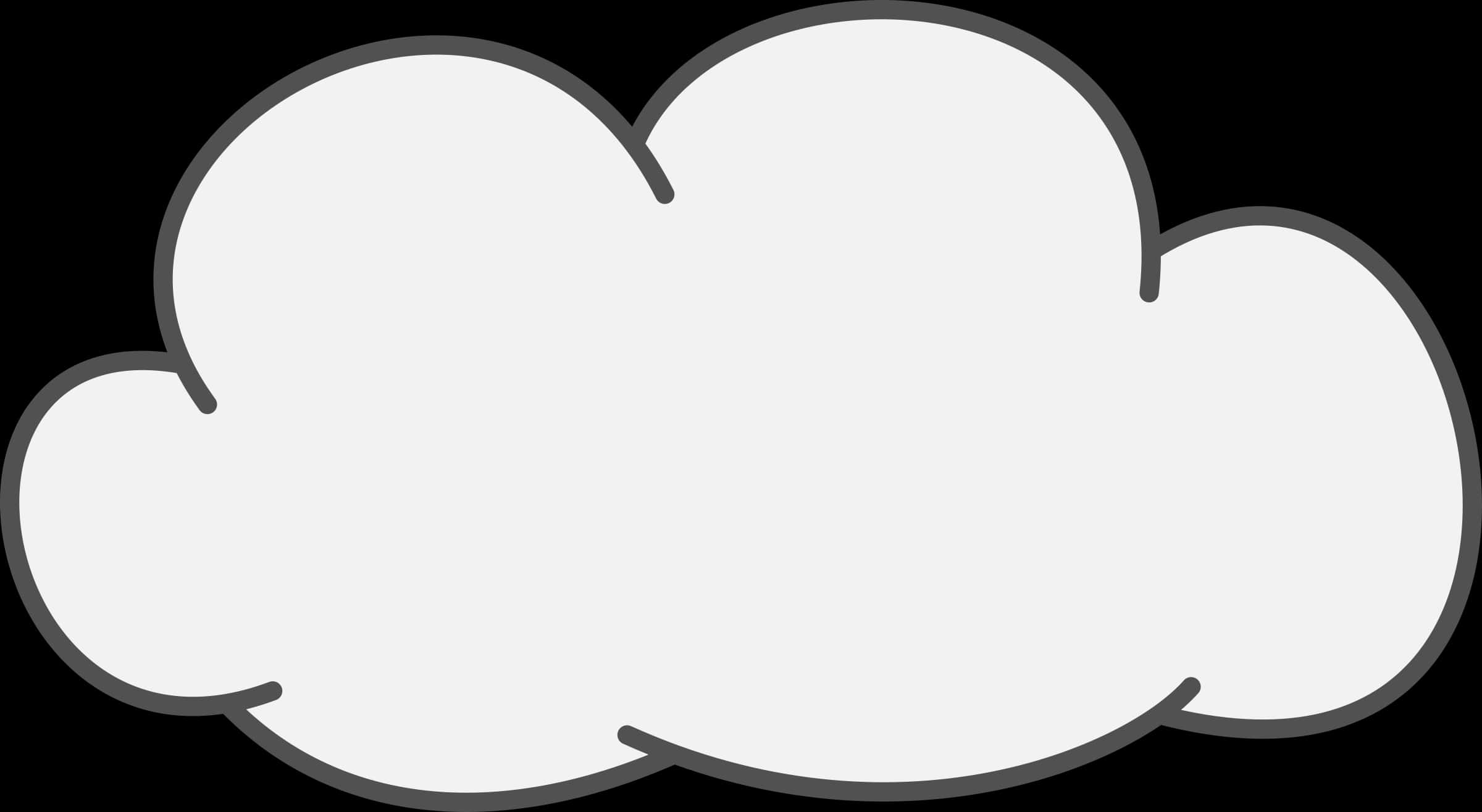 Simplified Cloud Vector Illustration