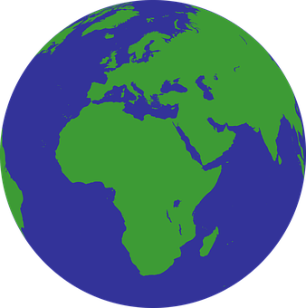 Simplified Color Globe Africa Europe Asia