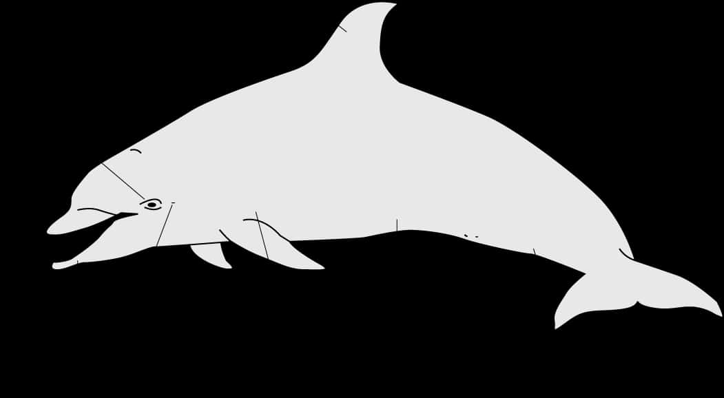 Simplified Dolphin Silhouette