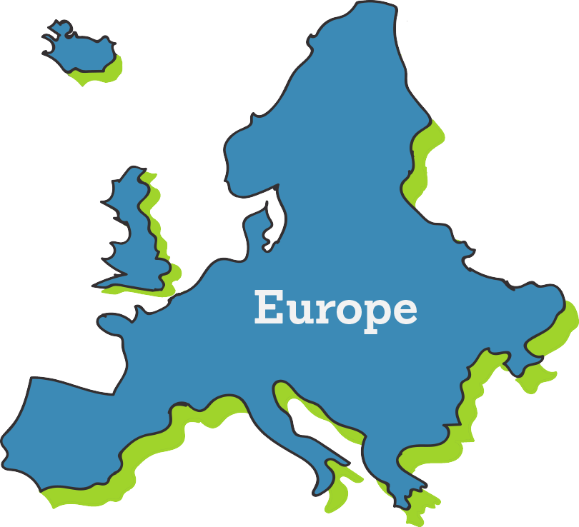 Simplified Europe Map