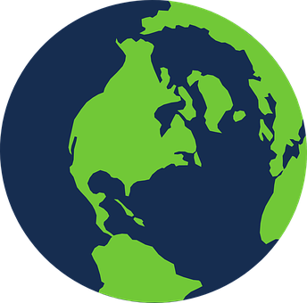 Simplified Globe North America Centric