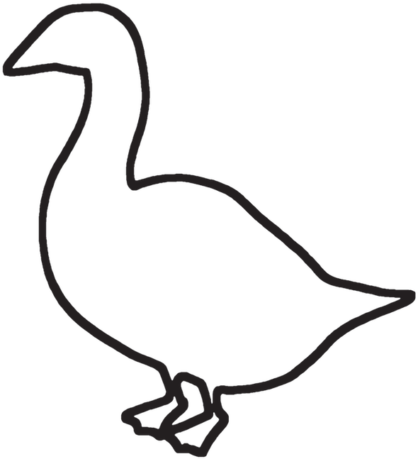 Simplified Goose Silhouette