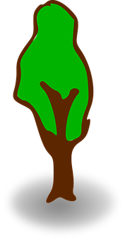 Simplified Green Tree Illustration