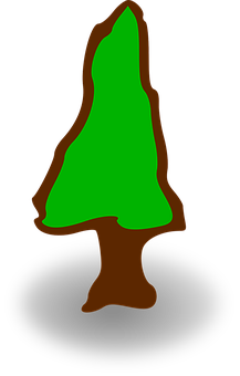 Simplified Green Tree Illustration