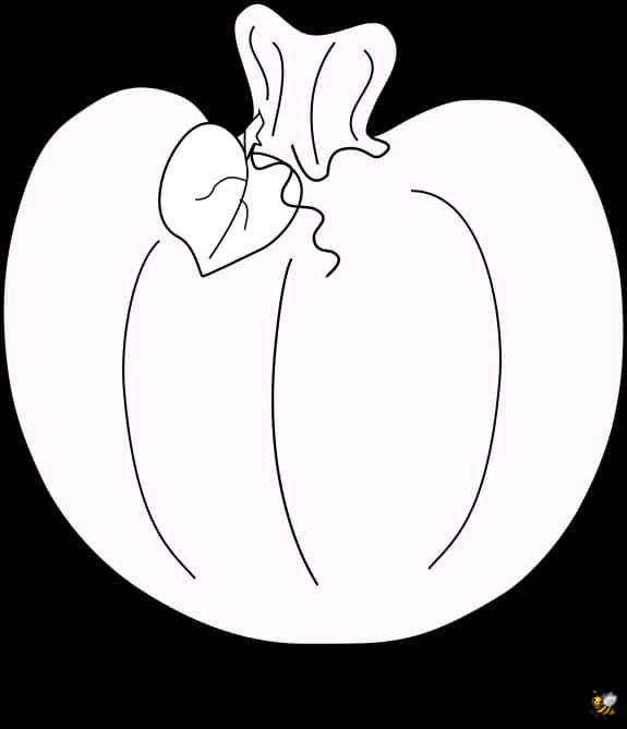 Simplified Pumpkin Line Art