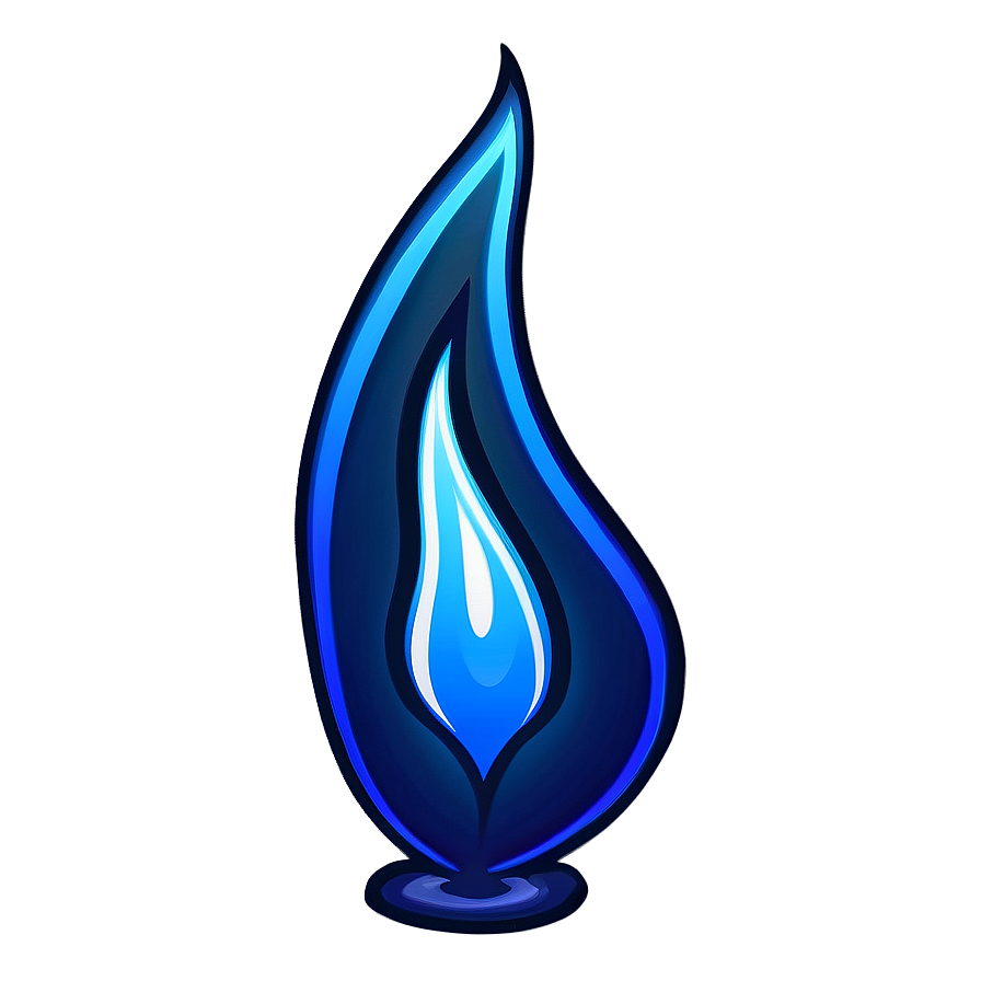 Simplistic Blue Flame Png Hxk