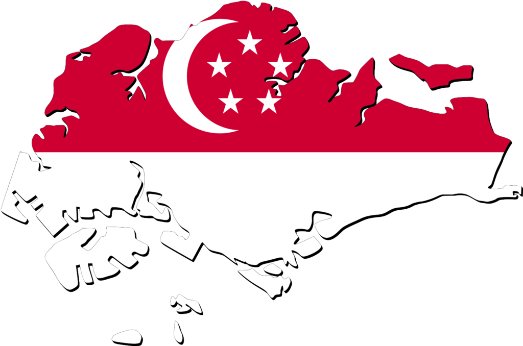 Singapore Flag Map