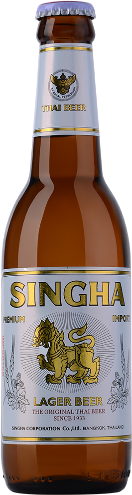 Singha Thai Lager Beer Bottle