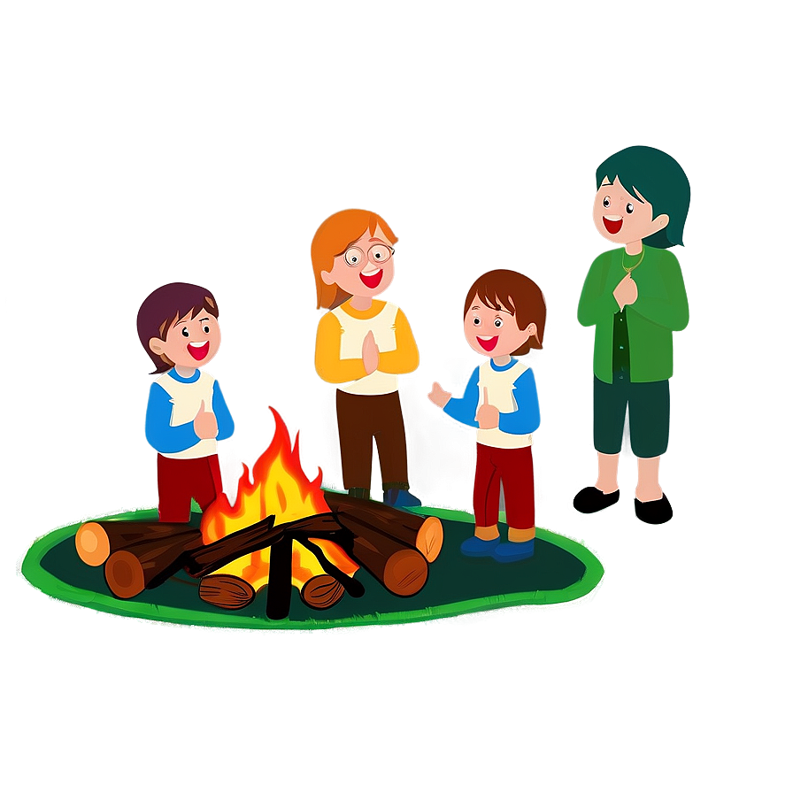 Singing Around Campfire Png 62