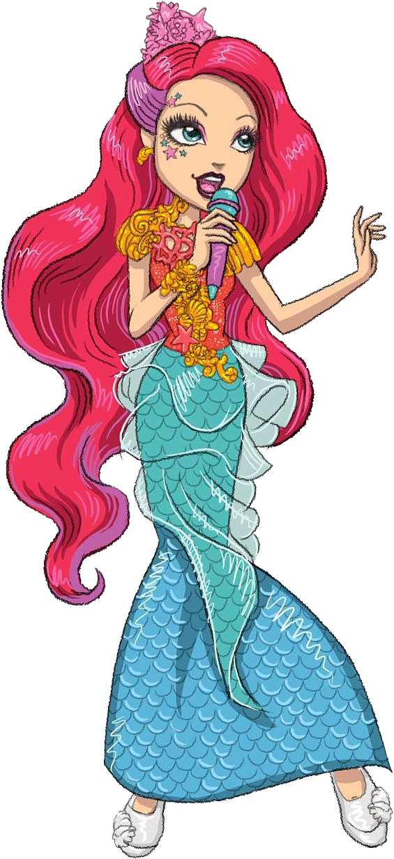 Singing_ Mermaid_ Cartoon_ Clipart