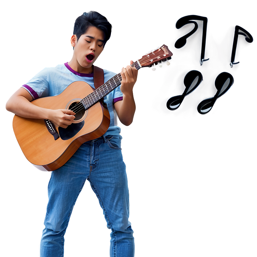 Singing With Guitar Png Aoj24